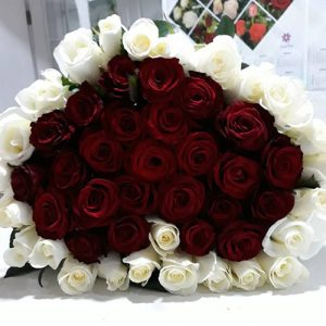 51 троянда у формі серця в ІФ фото