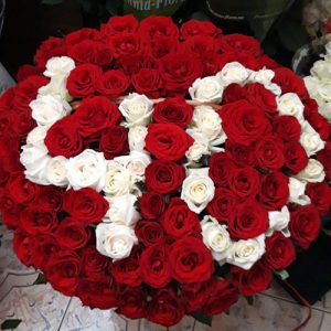 101 троянда з числами в кошику ІФ фото