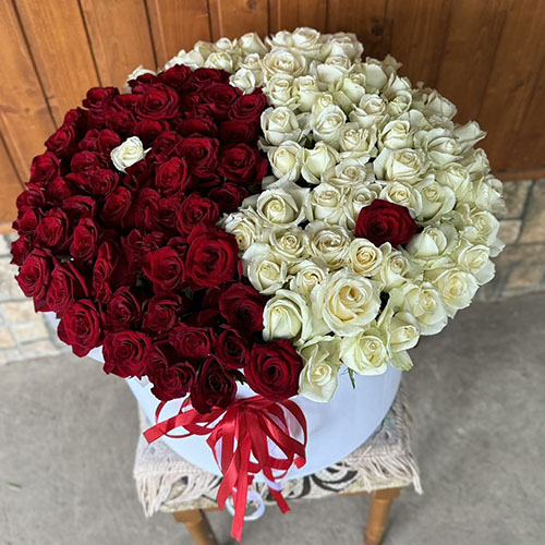категория товаров 101 троянда в коробці | Роза ІФ